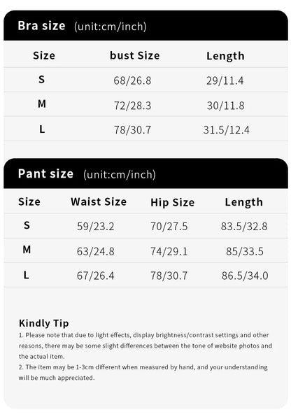 2 Pieces Women Tracksuit Sportswear Set High Waist Leggings and Top