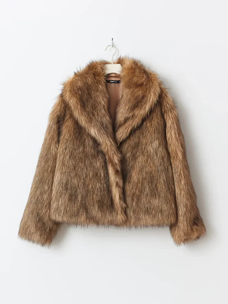 Fluffy Lapel Faux Fur