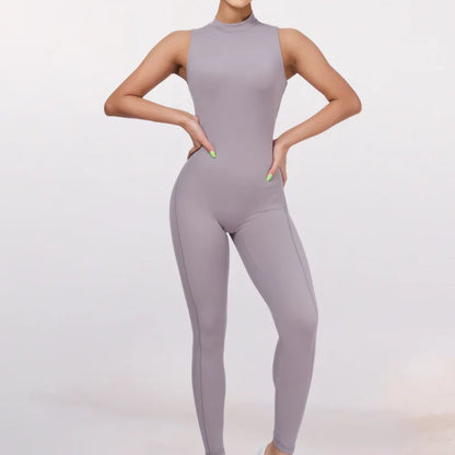 Yoga Sets Sleeveless pants Jumpsuit for Women with chest pad